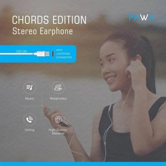 Pawa Chords Series Stereo Earphone Lightning